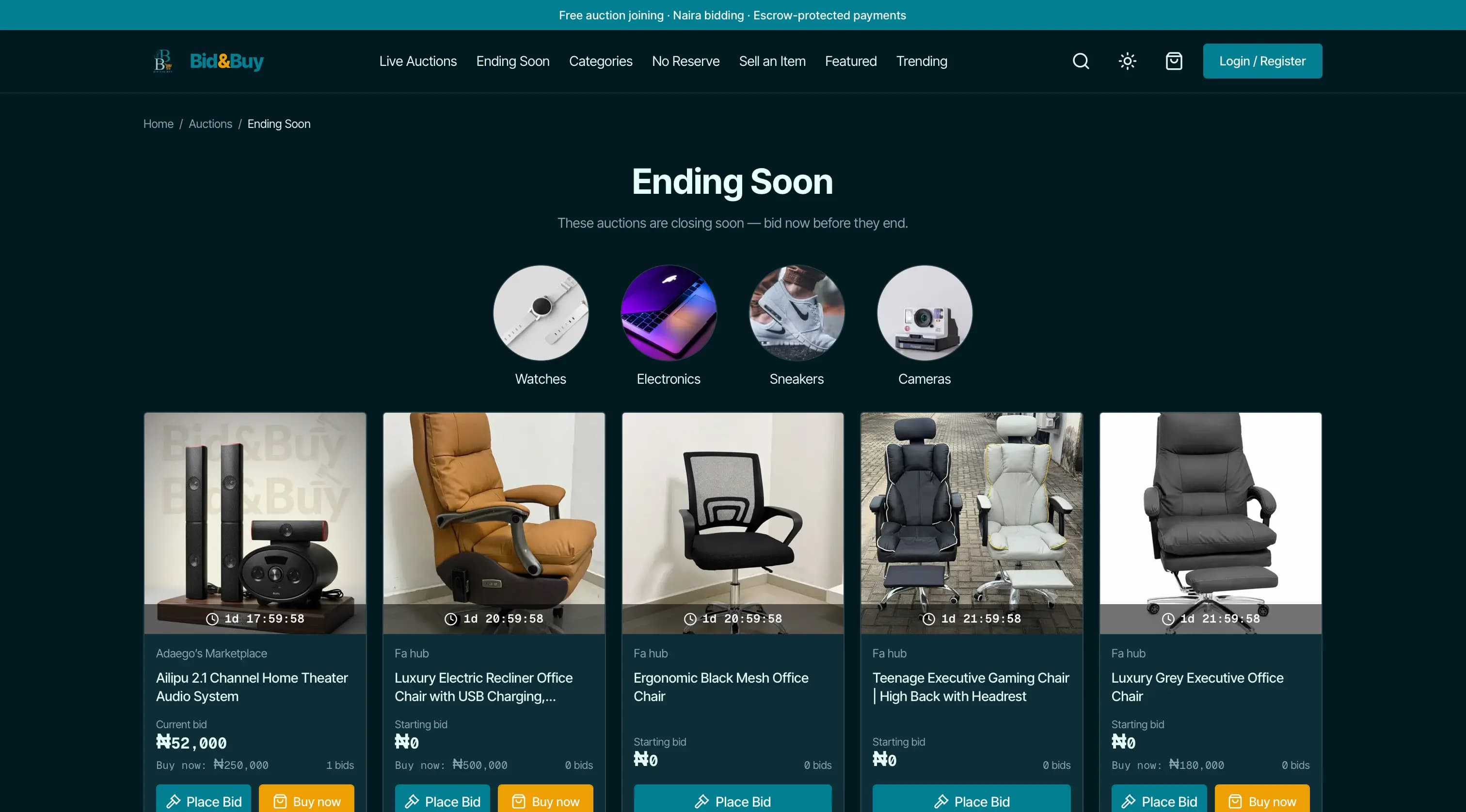 Bidnbuy platform
