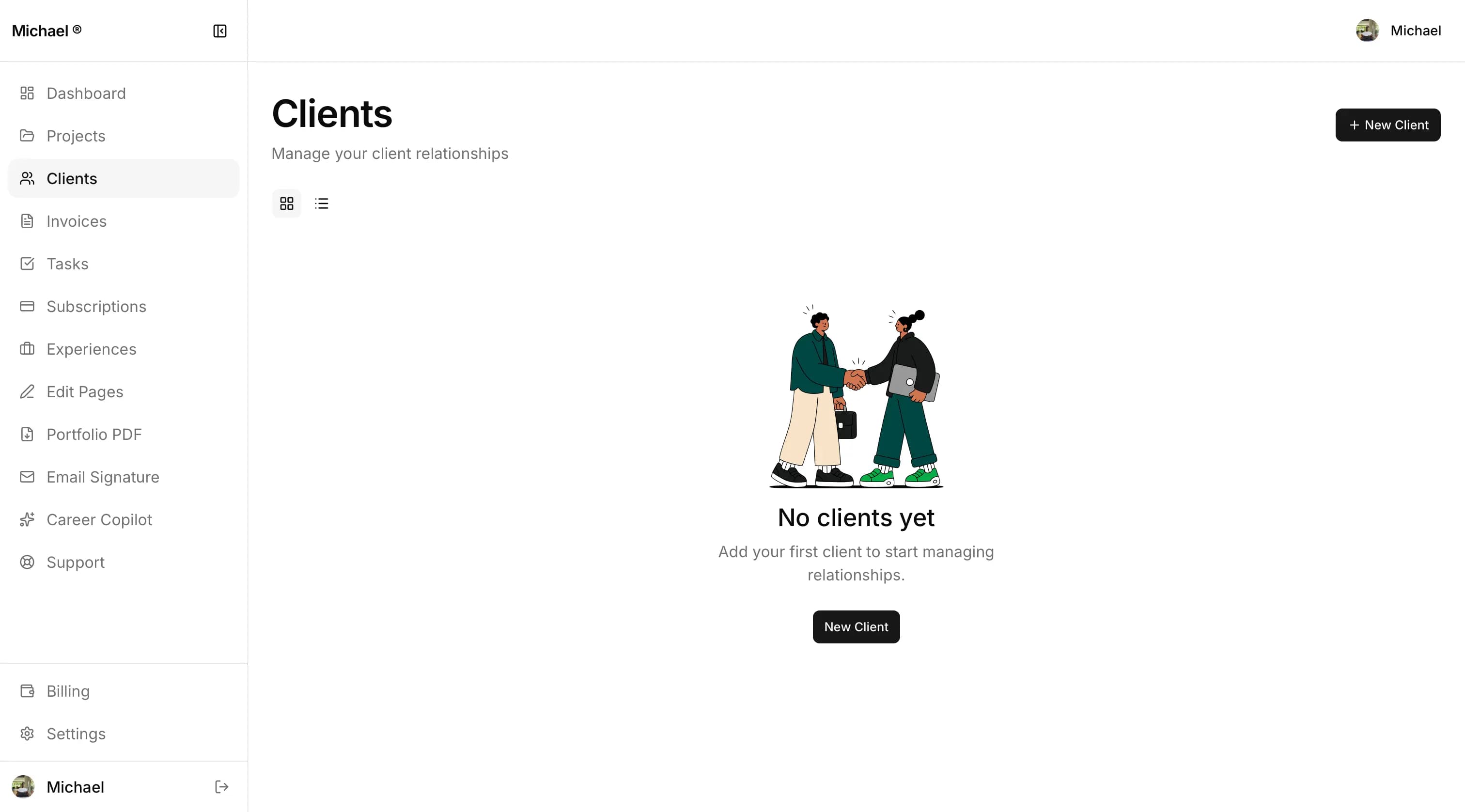 Hiredtowork dashboard