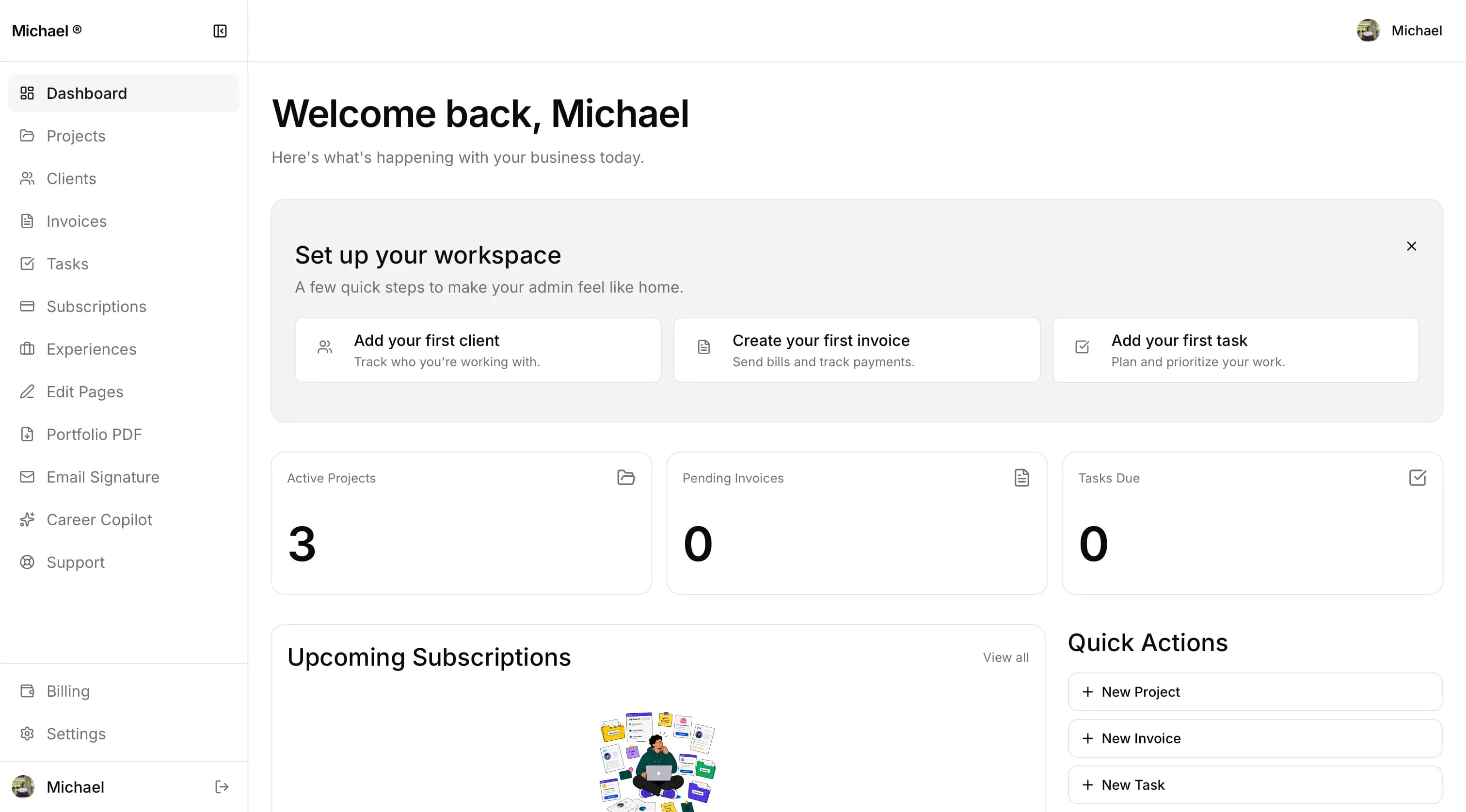 Hiredtowork dashboard