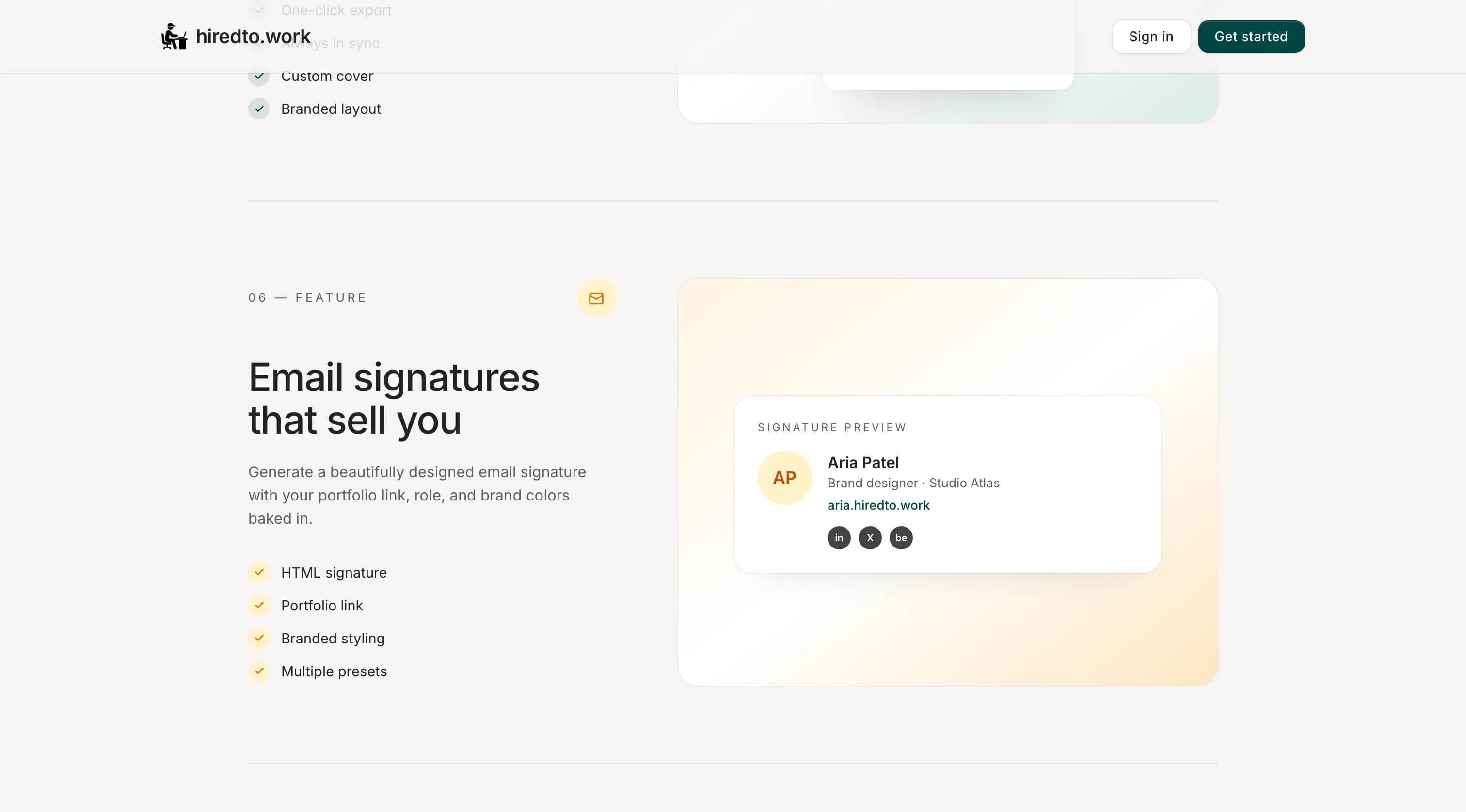 Hiredtowork website