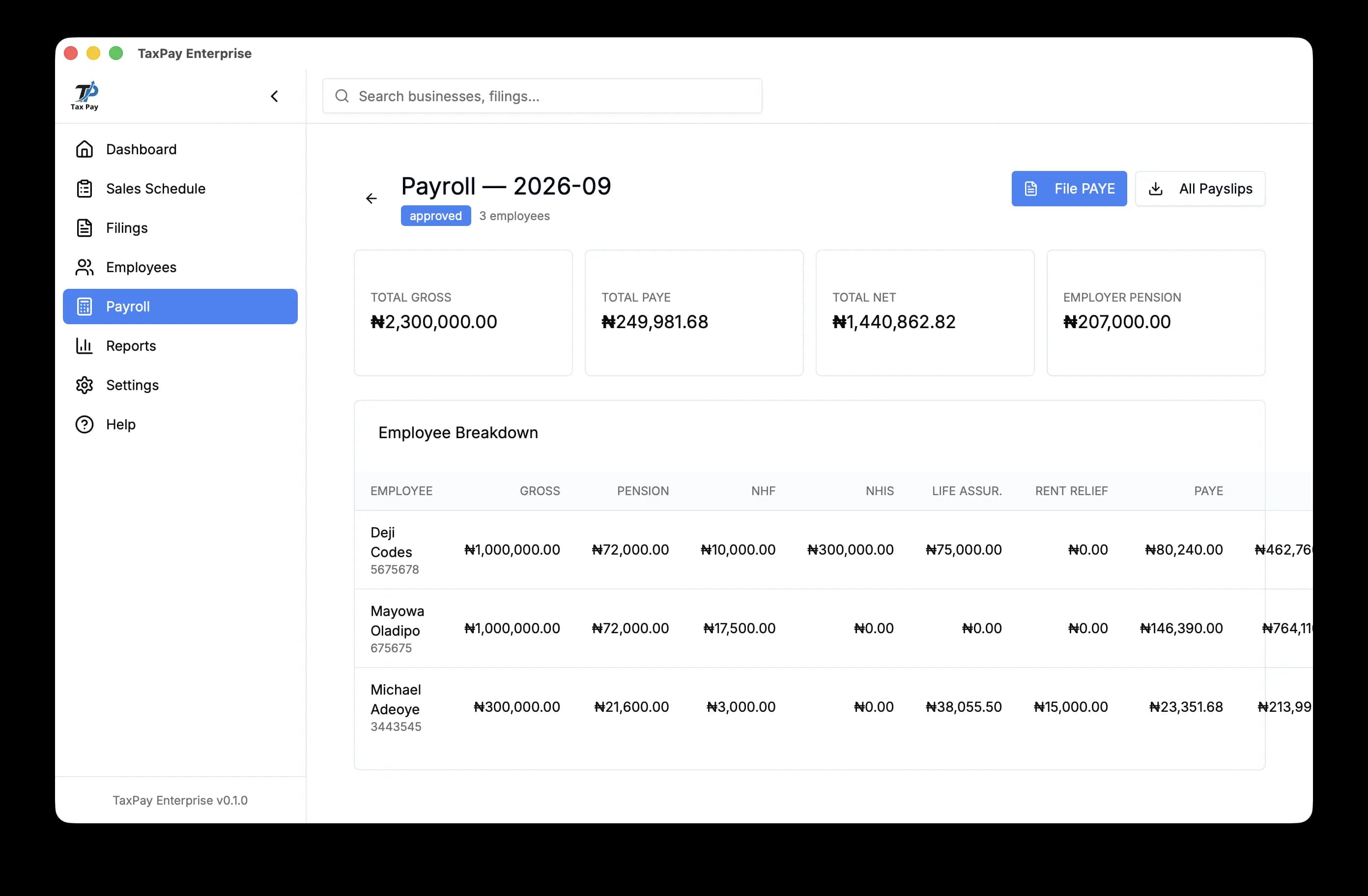 Taxpay software